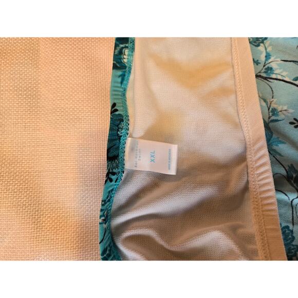 A SHORE FIT! Blue Boho Print Swim Top Removable /Convertible Straps Size XXL - Picture 7 of 7